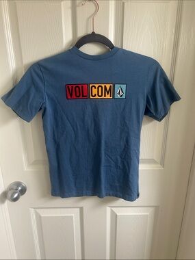 Volcom Blue Graphic Logo T‑Shirt